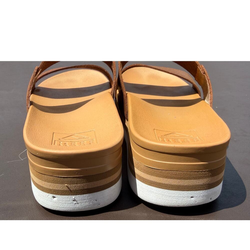 REEF Cushion Bounce Vista Hi Wedge Sandal Slide Metallic Copper Size 8 - Picture 6 of 10